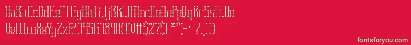 フォントFasciiScragglyBrk – 赤い背景に緑の文字