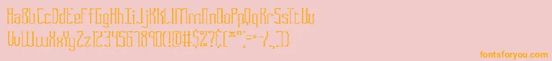 FasciiScragglyBrk Font – Orange Fonts on Pink Background