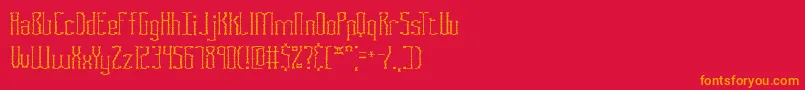 FasciiScragglyBrk Font – Orange Fonts on Red Background