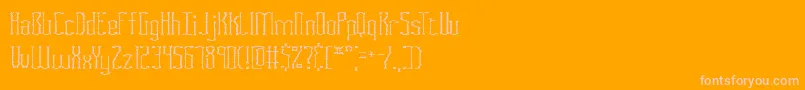 FasciiScragglyBrk-Schriftart – Rosa Schriften auf orangefarbenem Hintergrund