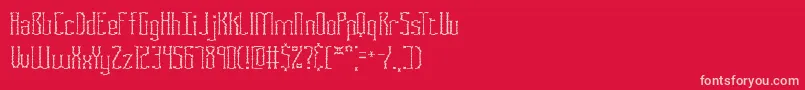 フォントFasciiScragglyBrk – 赤い背景にピンクのフォント