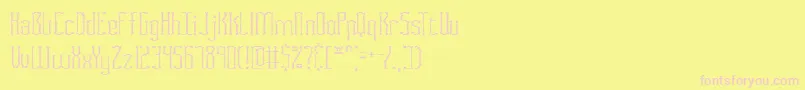 FasciiScragglyBrk Font – Pink Fonts on Yellow Background