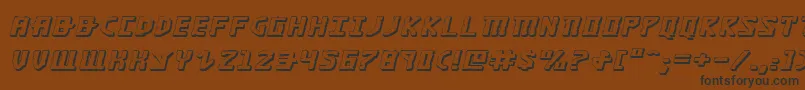 KhazadDum3DExpandedItalic Font – Black Fonts on Brown Background