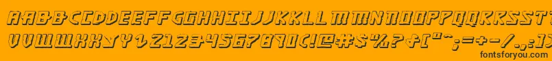 KhazadDum3DExpandedItalic Font – Black Fonts on Orange Background