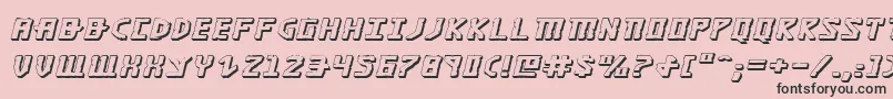 KhazadDum3DExpandedItalic Font – Black Fonts on Pink Background