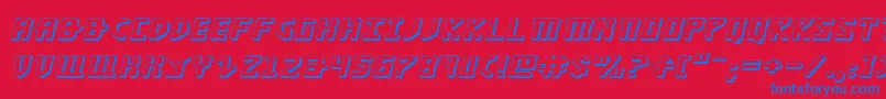 KhazadDum3DExpandedItalic Font – Blue Fonts on Red Background