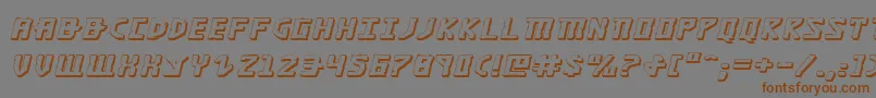 KhazadDum3DExpandedItalic Font – Brown Fonts on Gray Background