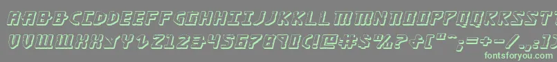 KhazadDum3DExpandedItalic Font – Green Fonts on Gray Background