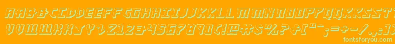 KhazadDum3DExpandedItalic Font – Green Fonts on Orange Background