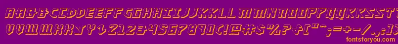 KhazadDum3DExpandedItalic Font – Orange Fonts on Purple Background