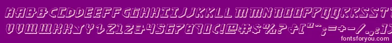 KhazadDum3DExpandedItalic Font – Pink Fonts on Purple Background