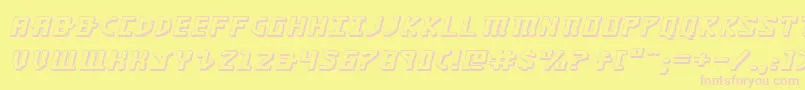 KhazadDum3DExpandedItalic Font – Pink Fonts on Yellow Background