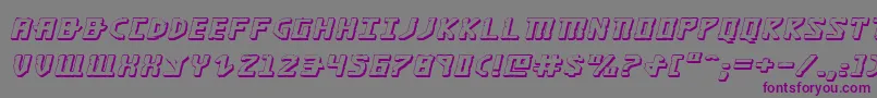 KhazadDum3DExpandedItalic Font – Purple Fonts on Gray Background