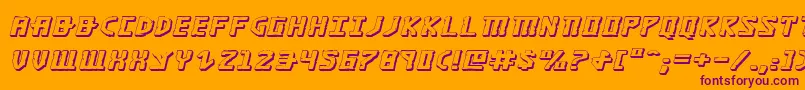 KhazadDum3DExpandedItalic Font – Purple Fonts on Orange Background