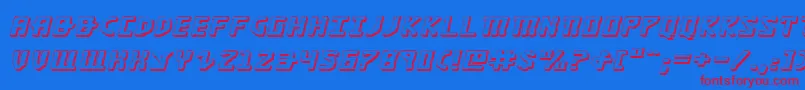 KhazadDum3DExpandedItalic Font – Red Fonts on Blue Background