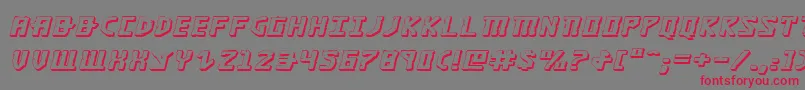 KhazadDum3DExpandedItalic Font – Red Fonts on Gray Background