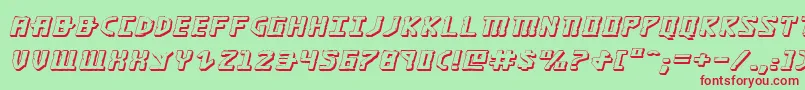 KhazadDum3DExpandedItalic Font – Red Fonts on Green Background