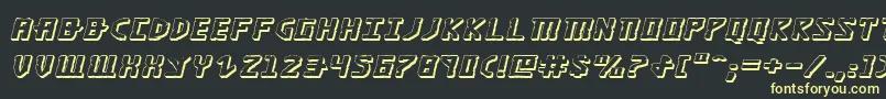 KhazadDum3DExpandedItalic Font – Yellow Fonts on Black Background