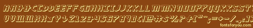 KhazadDum3DExpandedItalic Font – Yellow Fonts on Brown Background