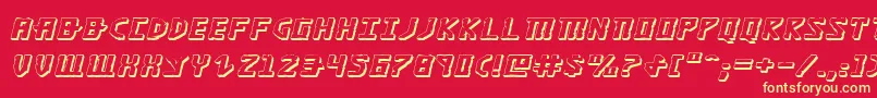 KhazadDum3DExpandedItalic Font – Yellow Fonts on Red Background