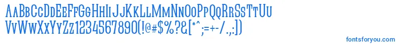 フォントQuasikn – 白い背景に青い文字