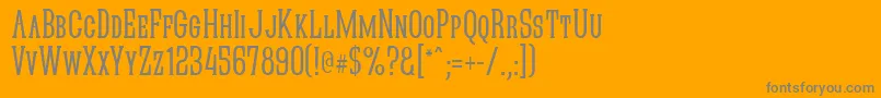 フォントQuasikn – オレンジの背景に灰色の文字