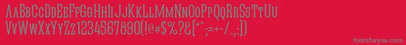 Quasikn Font – Gray Fonts on Red Background