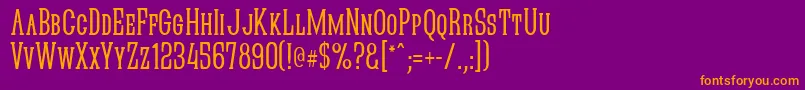 Quasikn Font – Orange Fonts on Purple Background