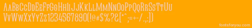 Quasikn Font – Pink Fonts on Orange Background