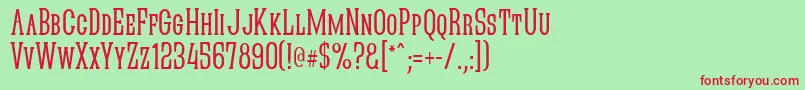 Quasikn Font – Red Fonts on Green Background