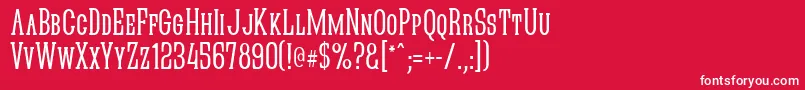 Quasikn Font – White Fonts on Red Background