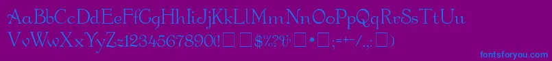Шрифт Garcon – синие шрифты на фиолетовом фоне