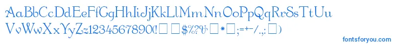 Garcon Font – Blue Fonts on White Background