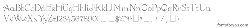 Garcon-fontti – harmaat kirjasimet valkoisella taustalla
