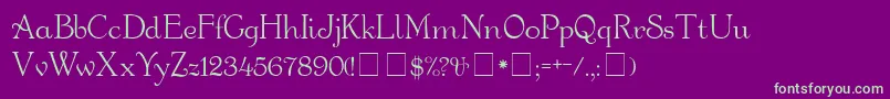 Garcon Font – Green Fonts on Purple Background