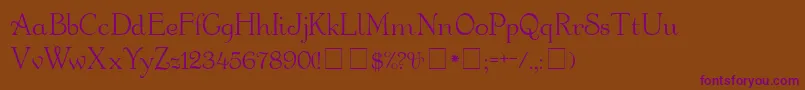 Шрифт Garcon – фиолетовые шрифты на коричневом фоне
