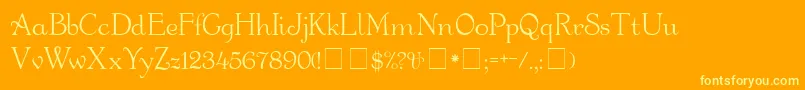 Garcon Font – Yellow Fonts on Orange Background