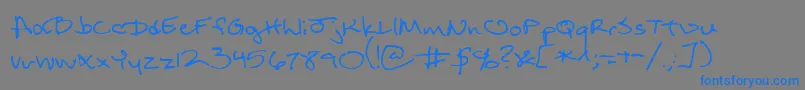 ReturnOfRelayscript Font – Blue Fonts on Gray Background