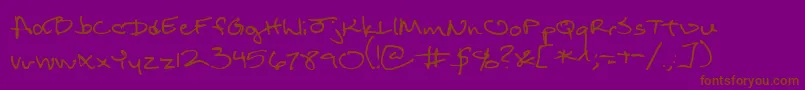 ReturnOfRelayscript Font – Brown Fonts on Purple Background