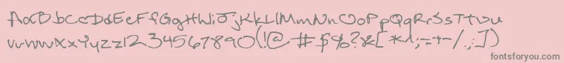 fuente ReturnOfRelayscript – Fuentes Grises Sobre Fondo Rosa