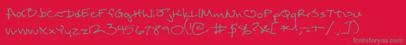 fuente ReturnOfRelayscript – Fuentes Grises Sobre Fondo Rojo