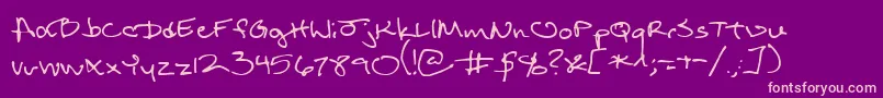 fuente ReturnOfRelayscript – Fuentes Rosadas Sobre Fondo Morado