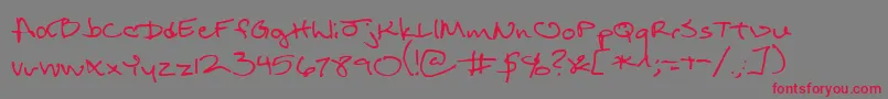 ReturnOfRelayscript Font – Red Fonts on Gray Background