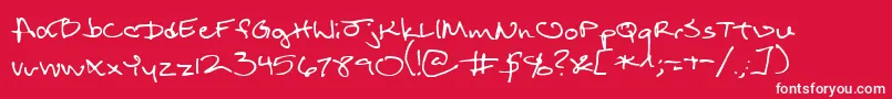 fuente ReturnOfRelayscript – Fuentes Blancas Sobre Fondo Rojo