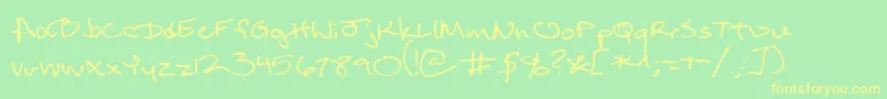 ReturnOfRelayscript Font – Yellow Fonts on Green Background