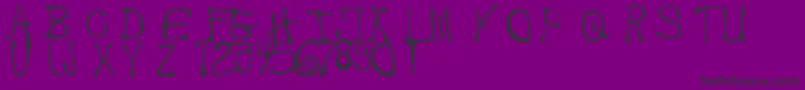 フォントMbThafont – 紫の背景に黒い文字