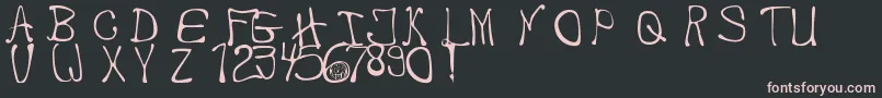 MbThafont Font – Pink Fonts on Black Background