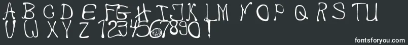Шрифт MbThafont – белые шрифты на чёрном фоне
