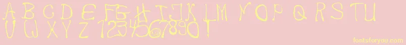 MbThafont Font – Yellow Fonts on Pink Background