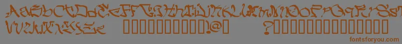 MyCrazyText Font – Brown Fonts on Gray Background
